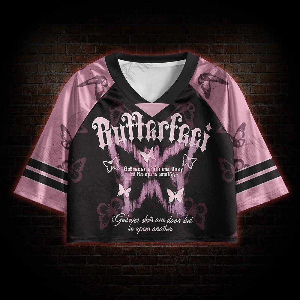 God Shuts One Door but He Opens Another Sports Crop Jersey
