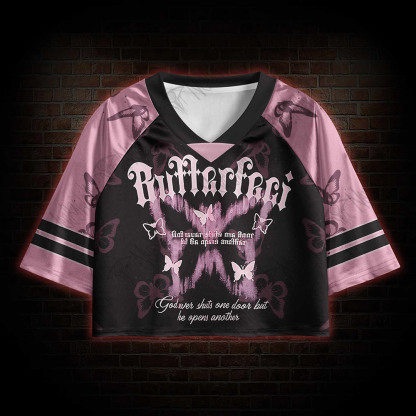 God Shuts One Door but He Opens Another Sports Crop Jersey