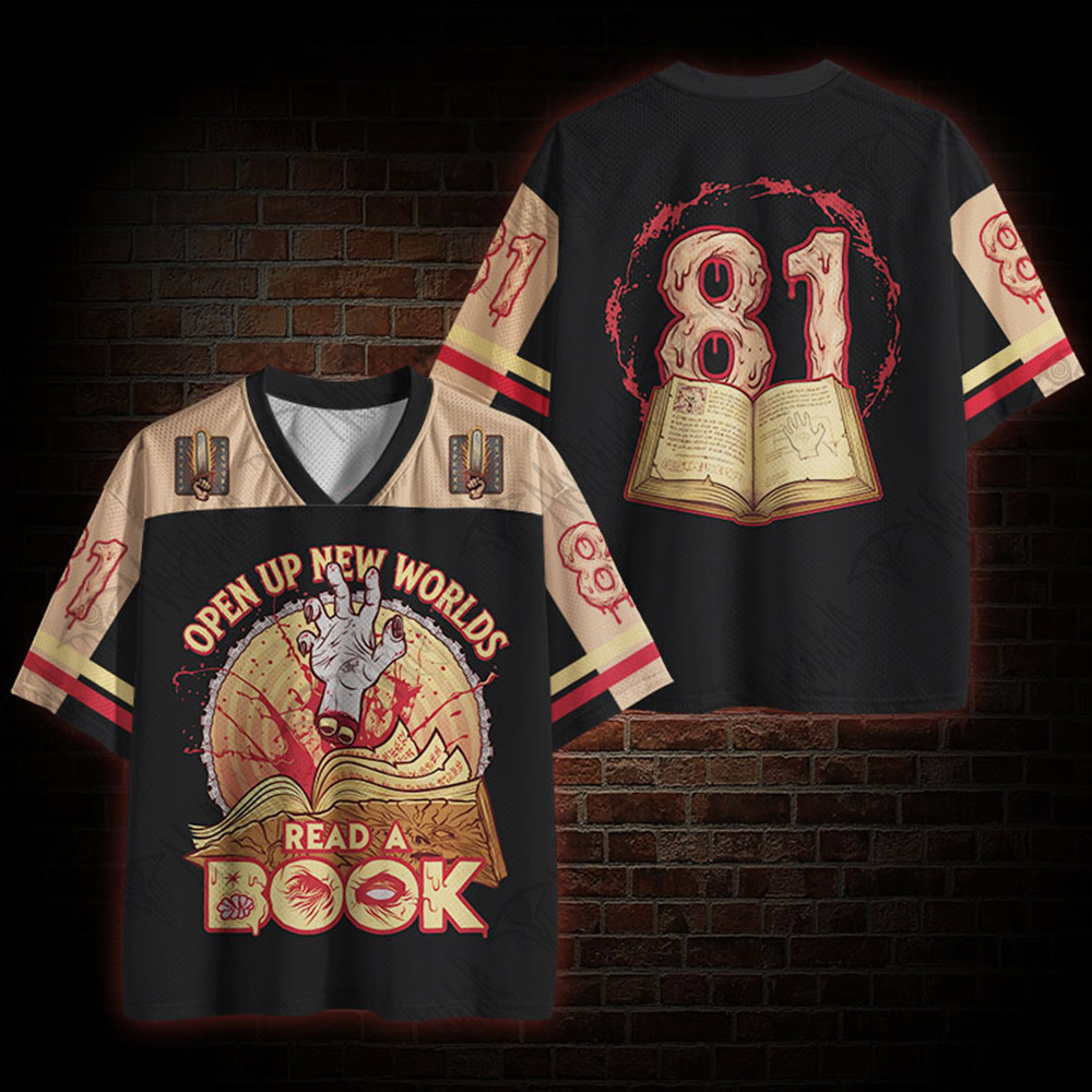 Open up New Worlds Read a Book Mesh Jersey