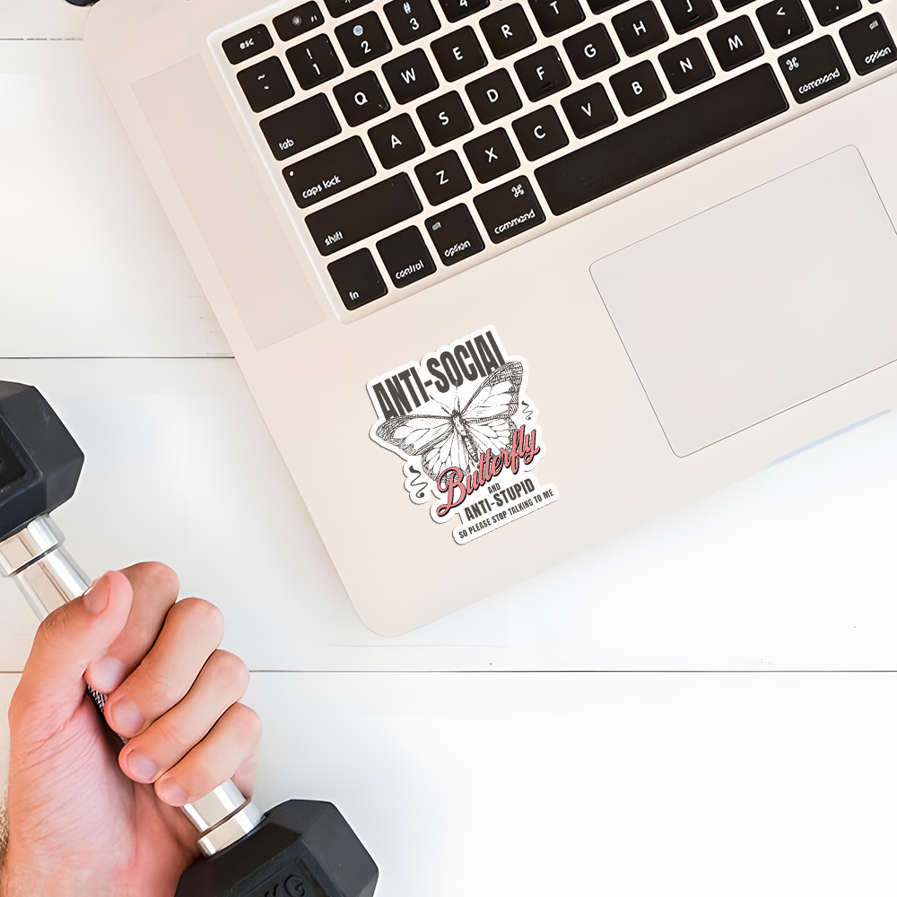  Anti-Social Butterfly Sticker