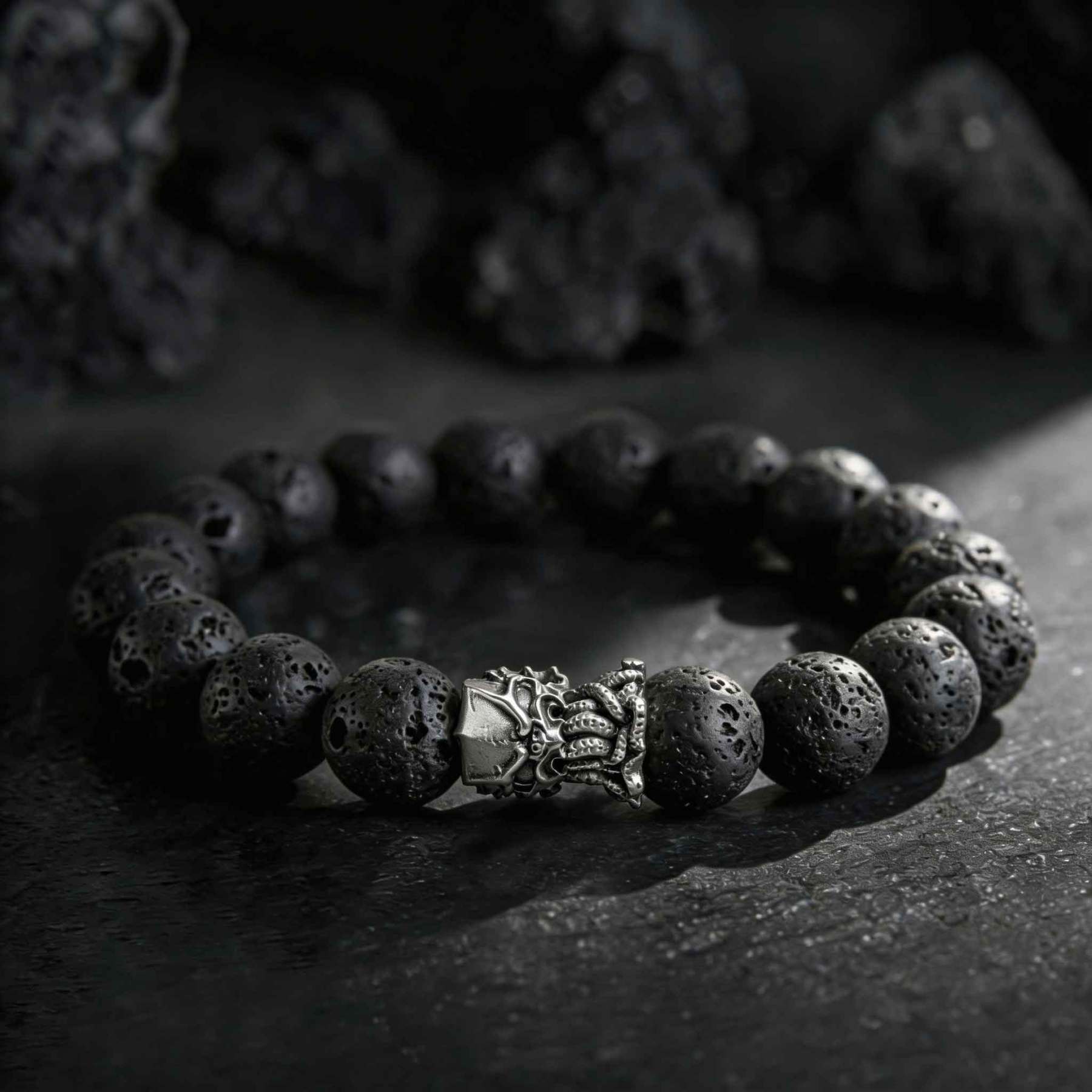 Call of Cthulhu Lava Stone Beaded Bracelet