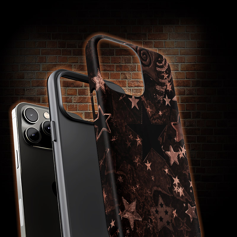 Grunge Black Star Phone Case