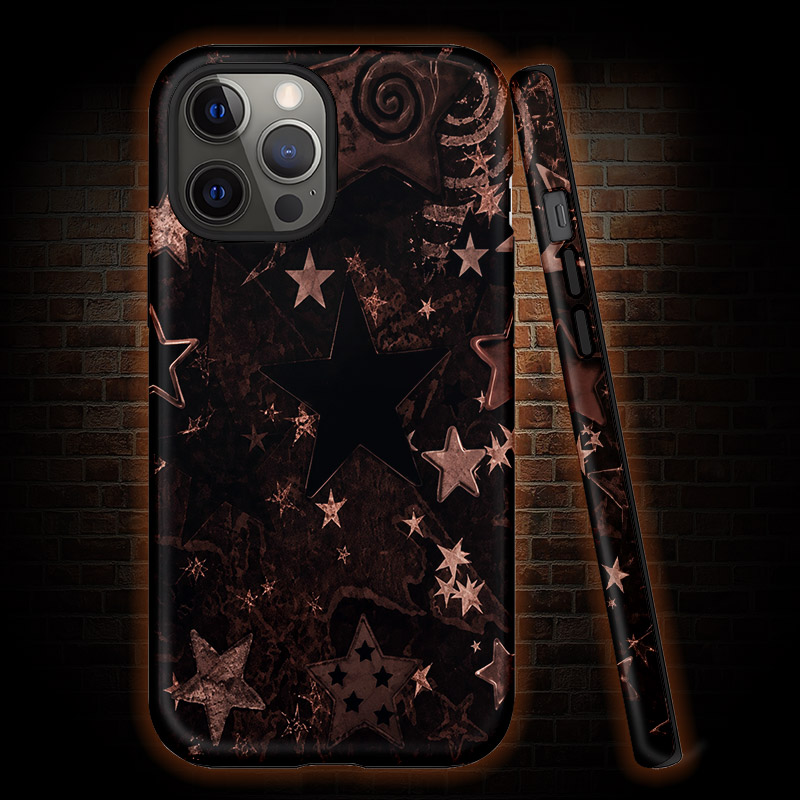 Grunge Black Star Phone Case