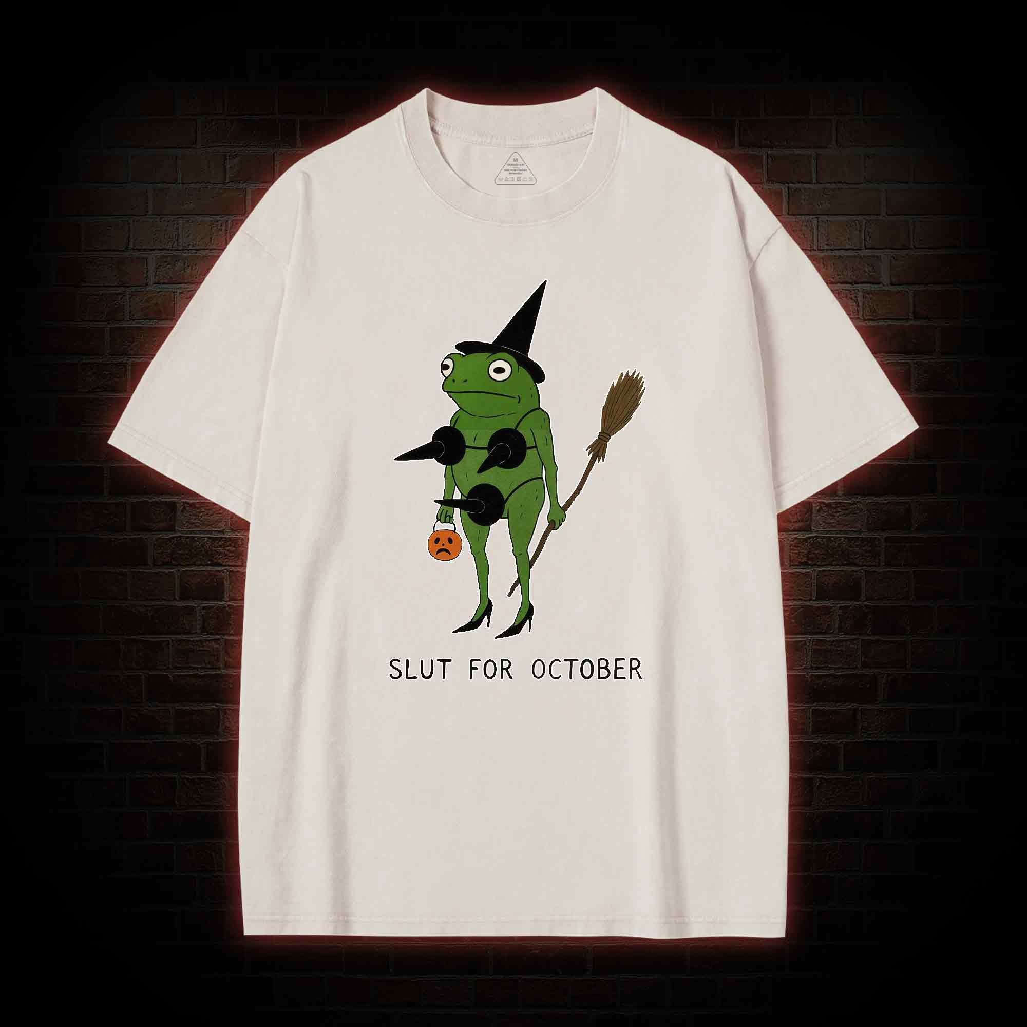 Slut for October Washed T-shirt