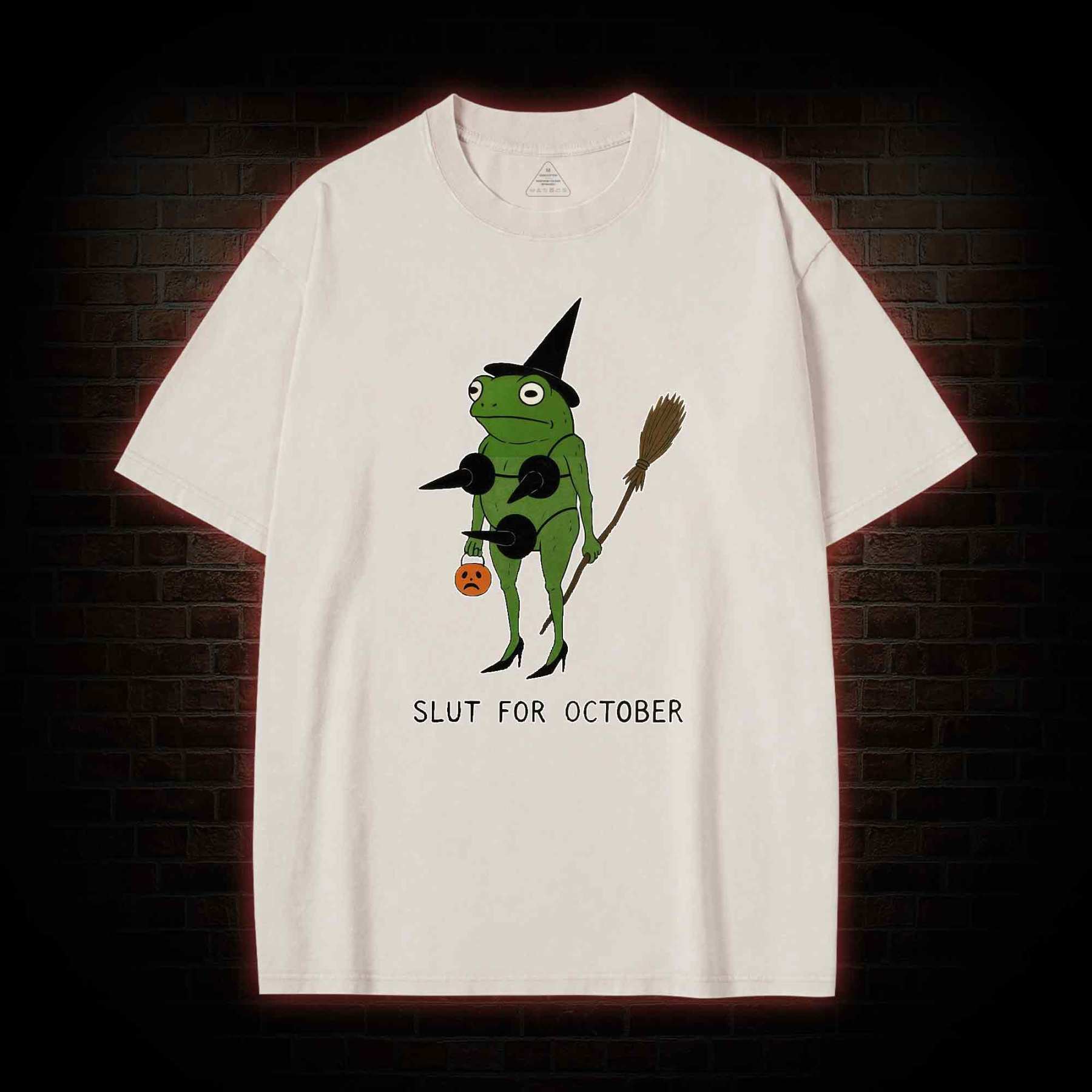 Slut for October Washed T-shirt