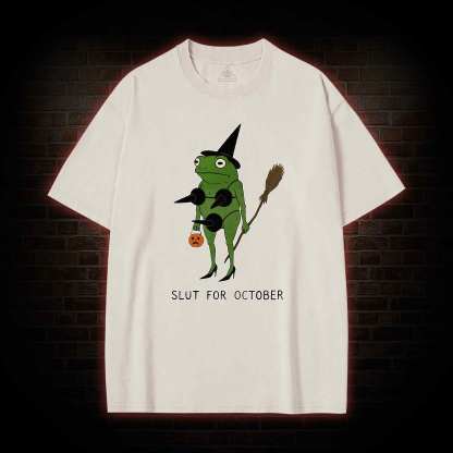 Slut for October Washed T-shirt