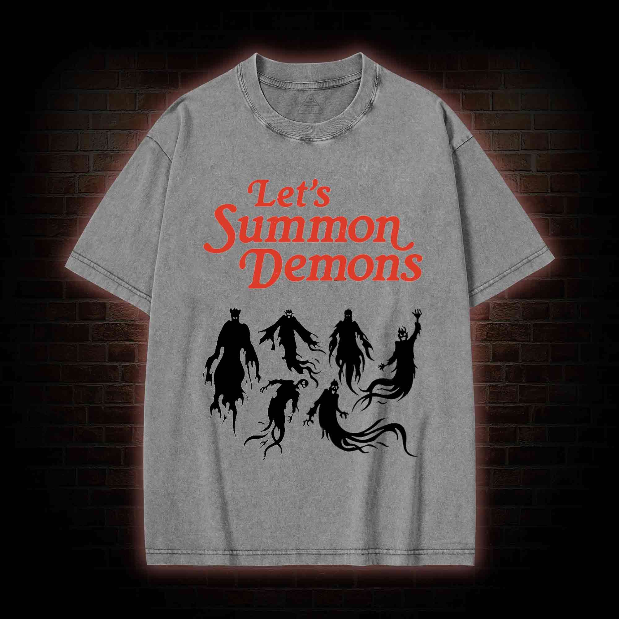 Let's Summon Demons Washed T-shirt