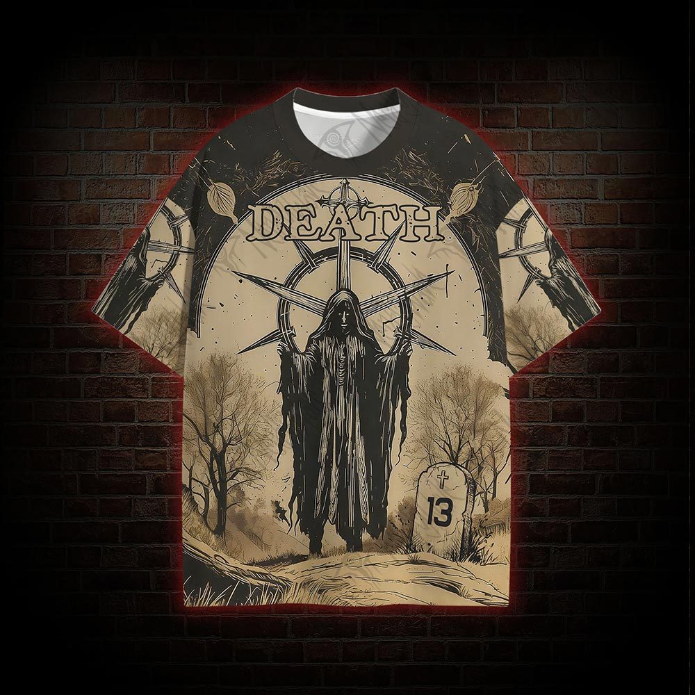 Death in Cloak Tarot Card Graphic T-shirt