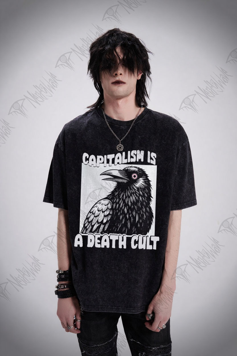 Vintage Capitalism is A Death Cult Washed T-shirt