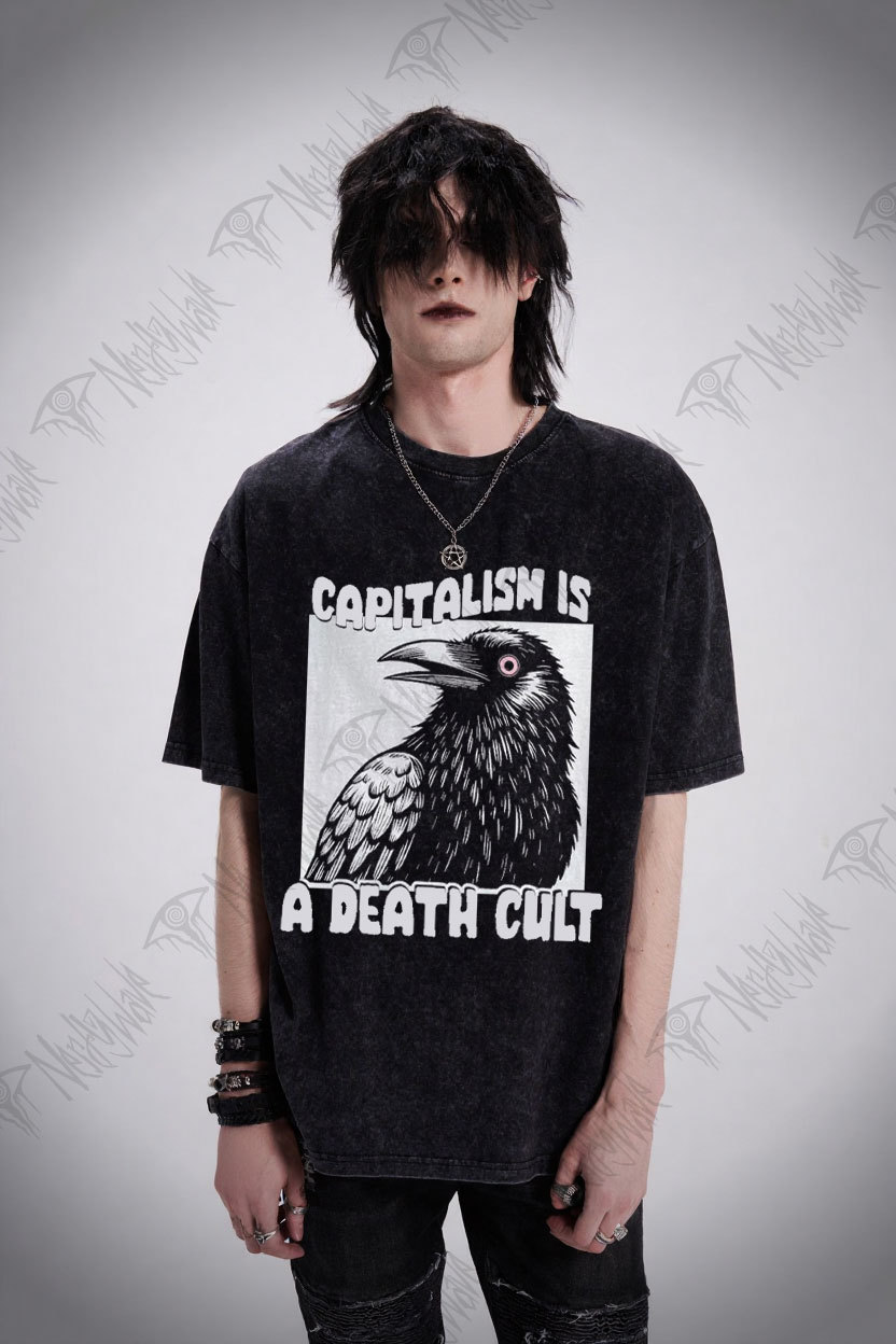 Vintage Capitalism is A Death Cult Washed T-shirt
