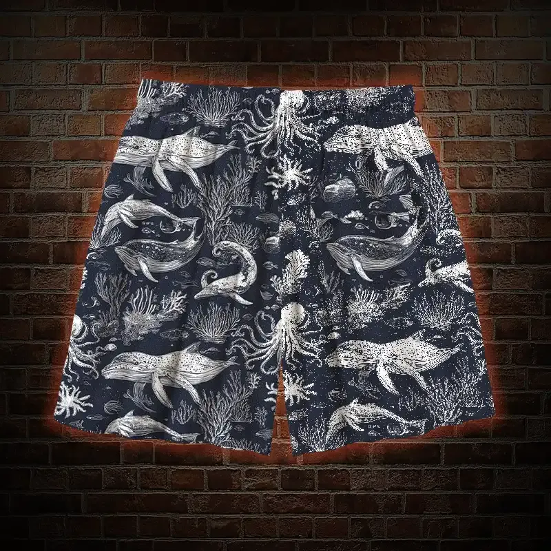 Cthulhu in the Deep Sea Mens Swim Trunks