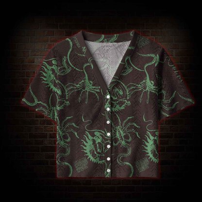 Alien Delivery Guy Pointelle Cardigan