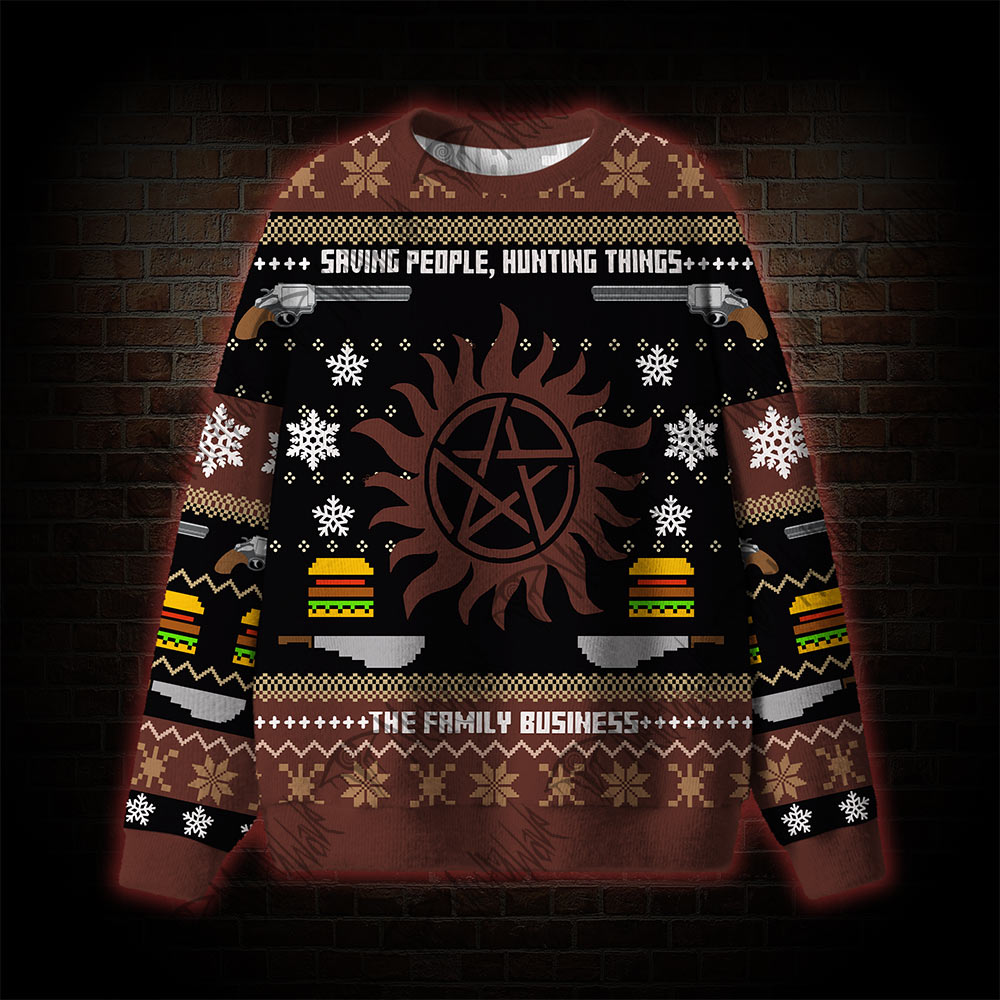 Saving People Hunting Things Ugly Sweatshirts