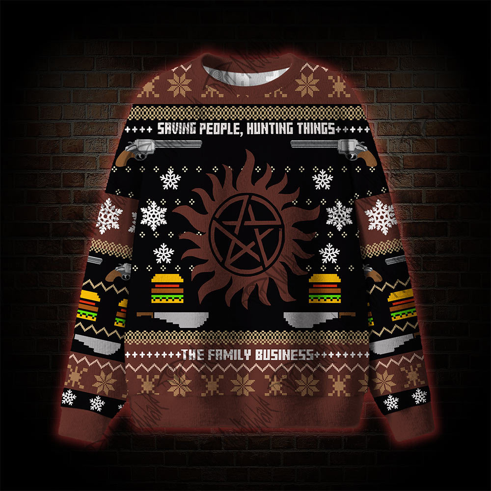 Saving People Hunting Things Ugly Sweatshirts
