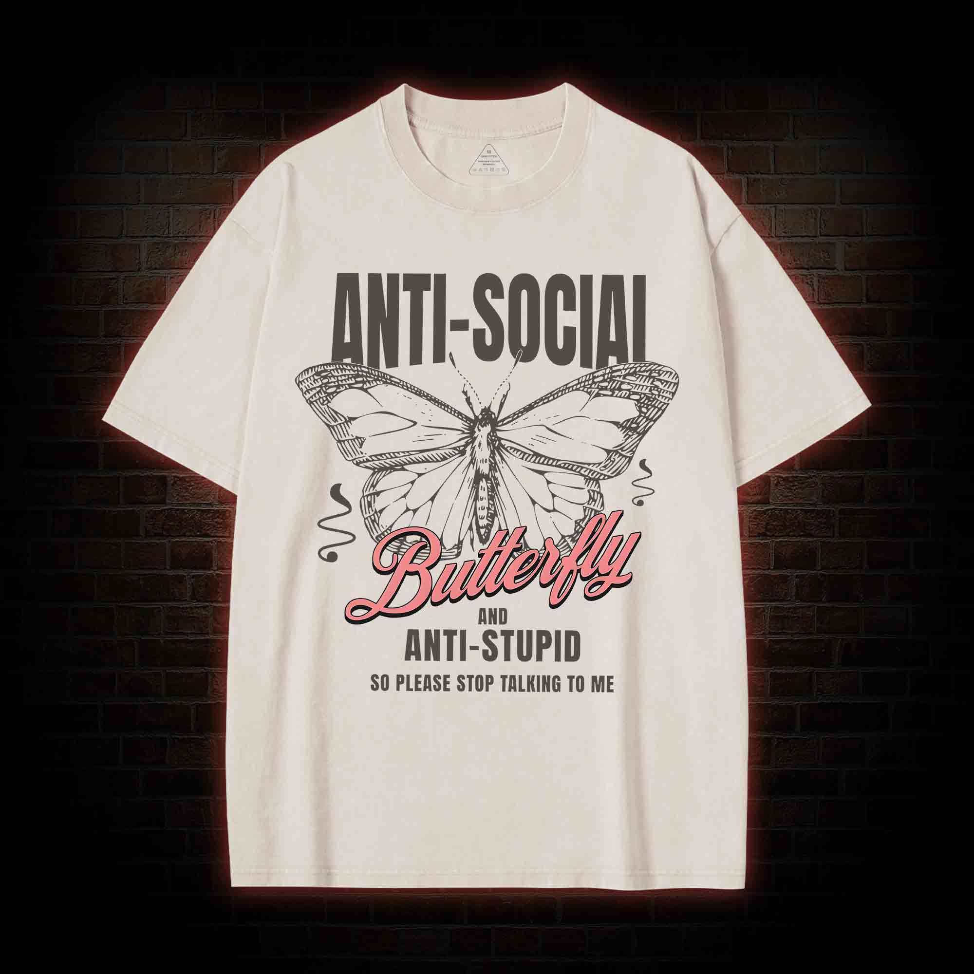Anti-Social Butterfly Washed T-shirt