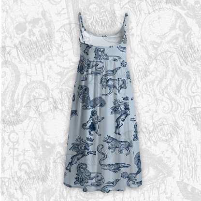 Medieval Monster Strap Midi Sundress