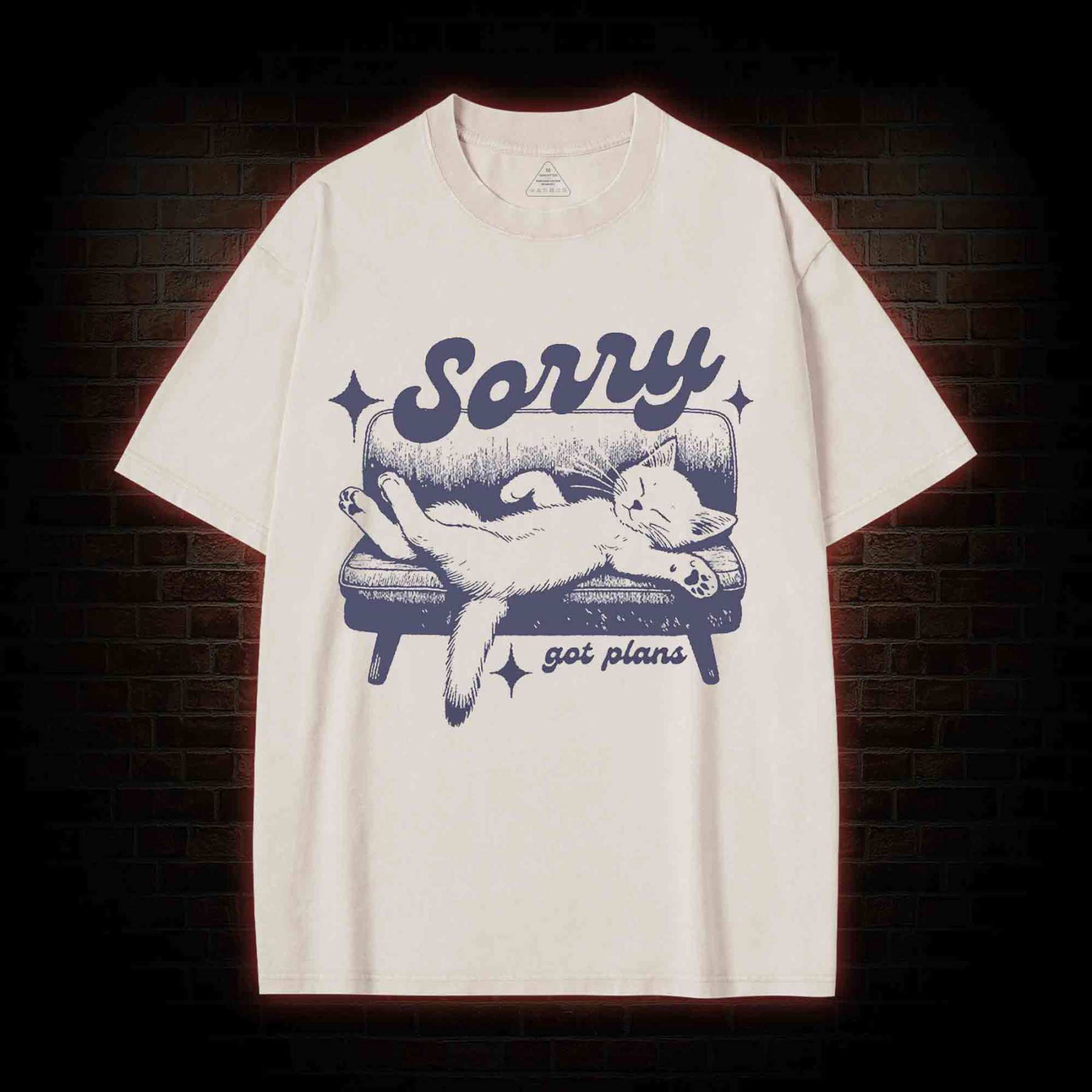 Sorry Got Plans Washed T-shirt