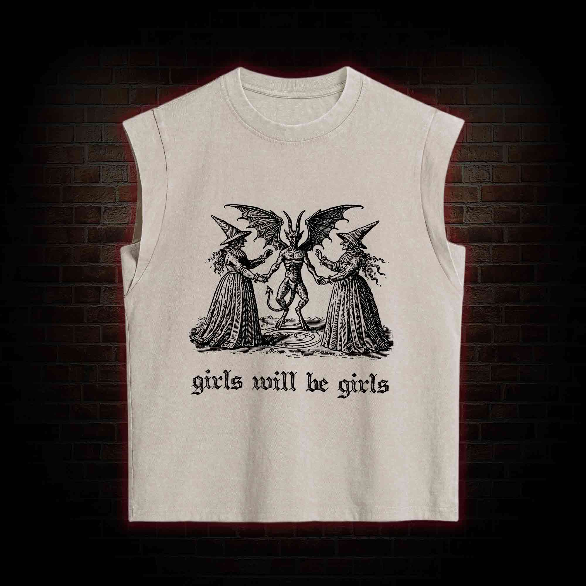 Girls Will Be Girls Women's Washed Tank Top