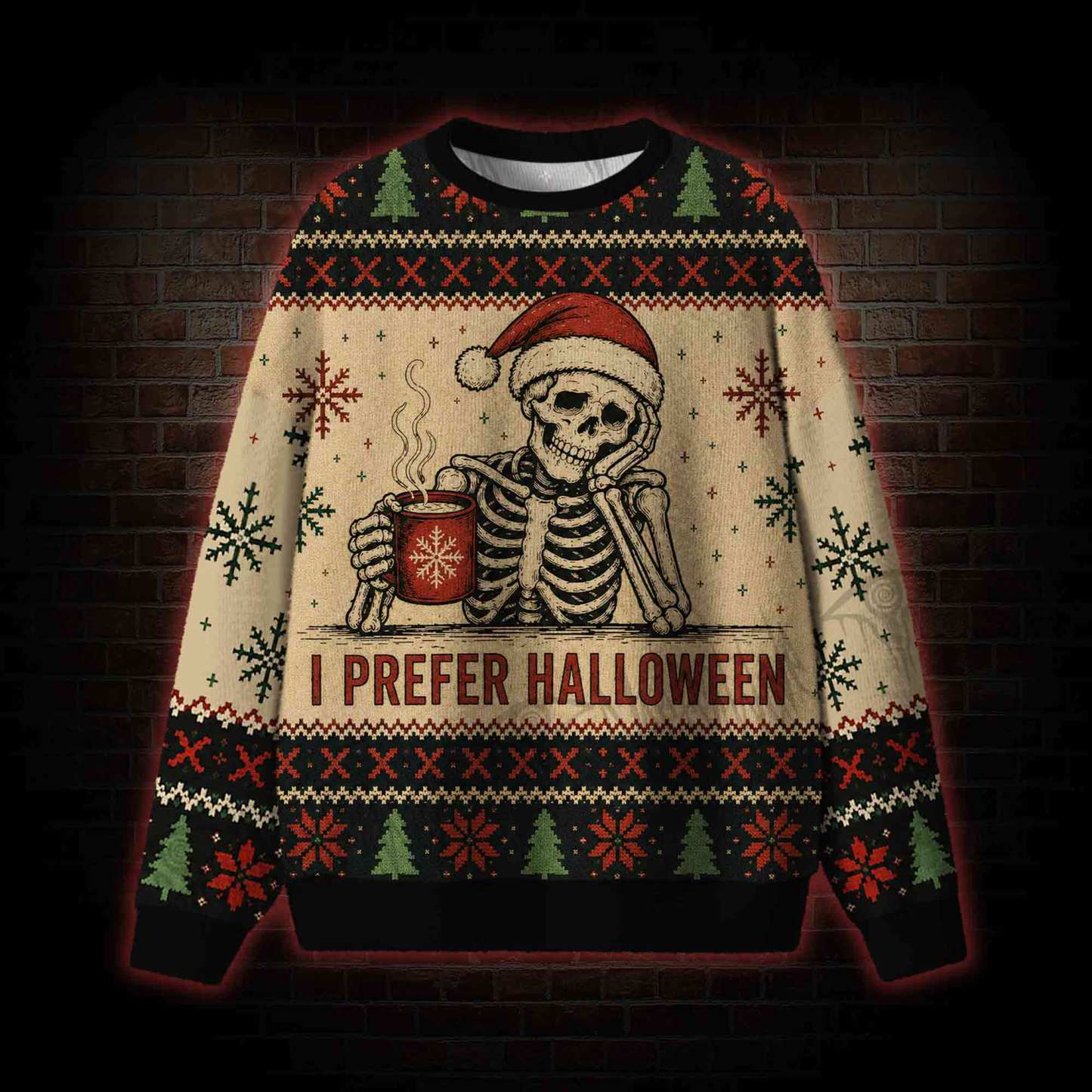 I Prefer Halloween Ugly Sweatshirts