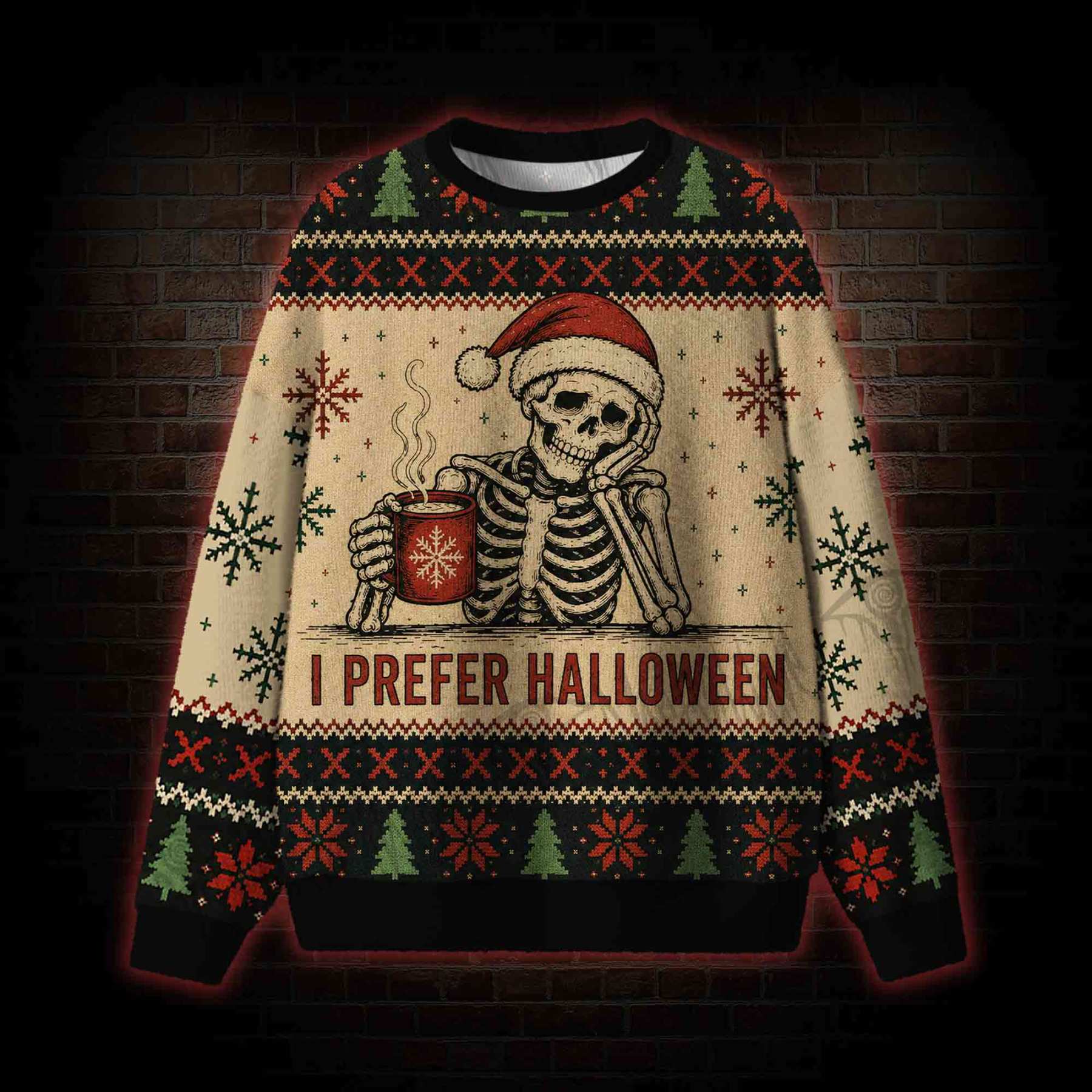 I Prefer Halloween Ugly Sweatshirts