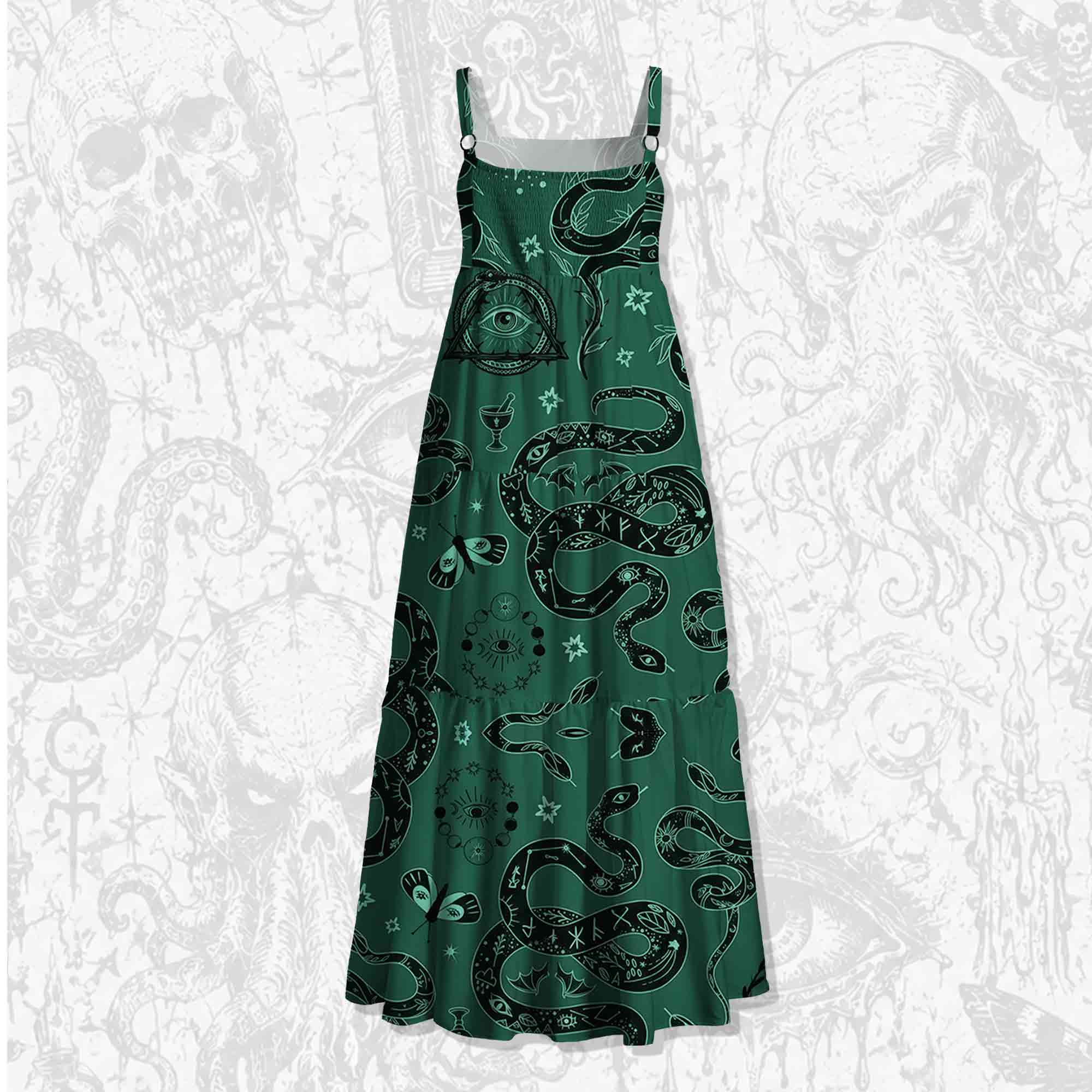 Midnight Arcana Wide Straps Maxi Dress