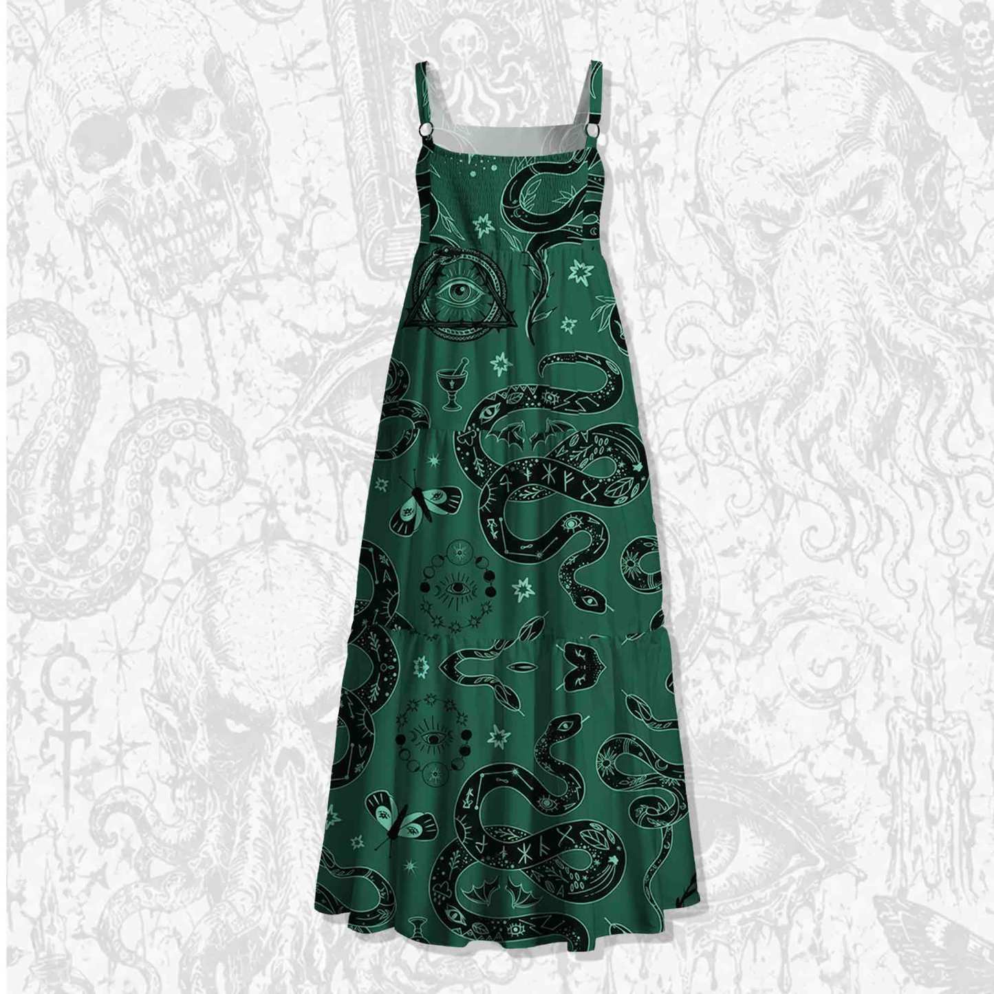 Midnight Arcana Wide Straps Maxi Dress