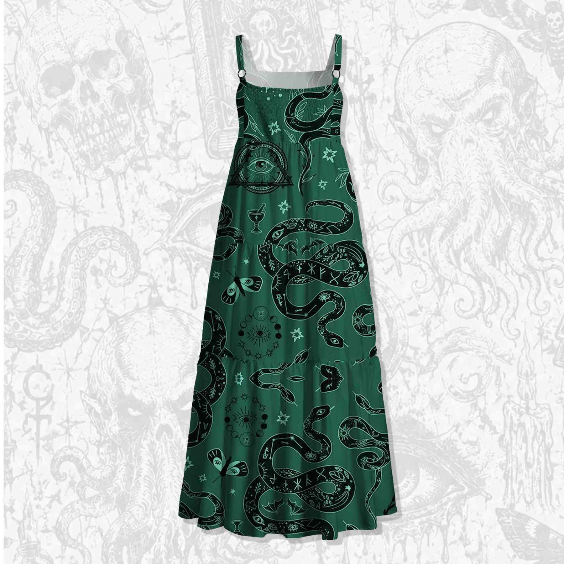Midnight Arcana Wide Straps Maxi Dress