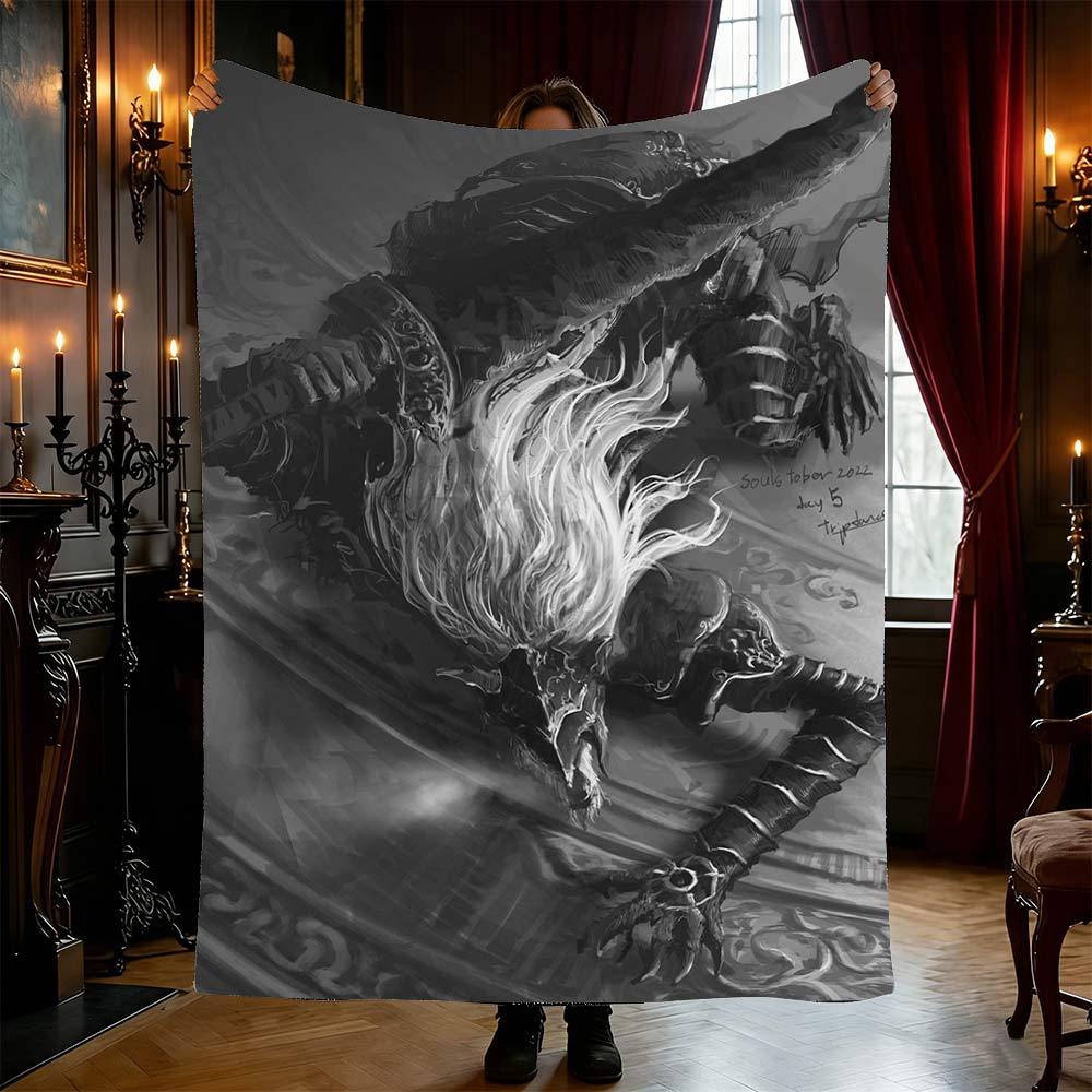 The Black Blade Flannel Blanket