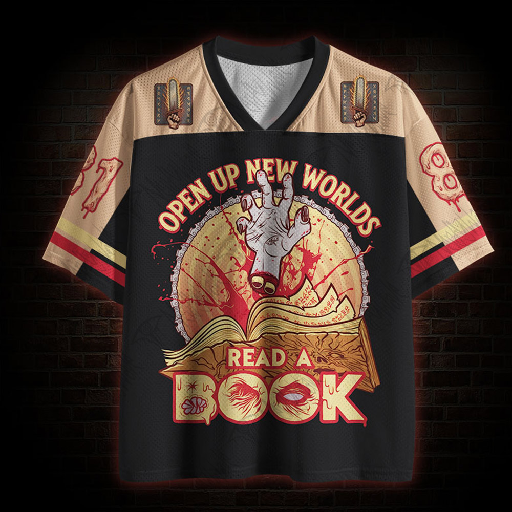 Open up New Worlds Read a Book Mesh Jersey