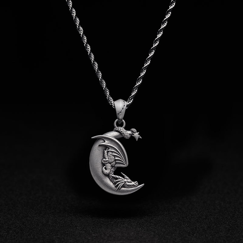 Crescent Wyrm Sculptural Necklace