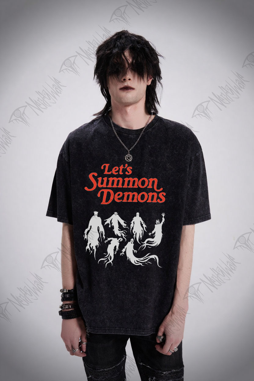Let's Summon Demons Washed T-shirt
