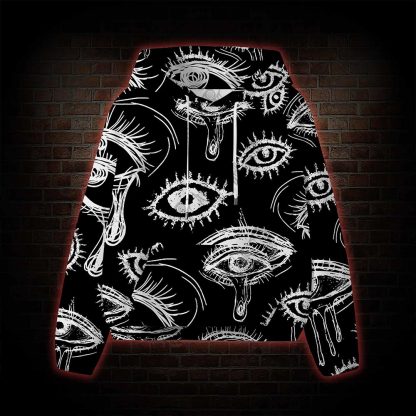 Grunge Eye All Over Print Scuba Hoodie