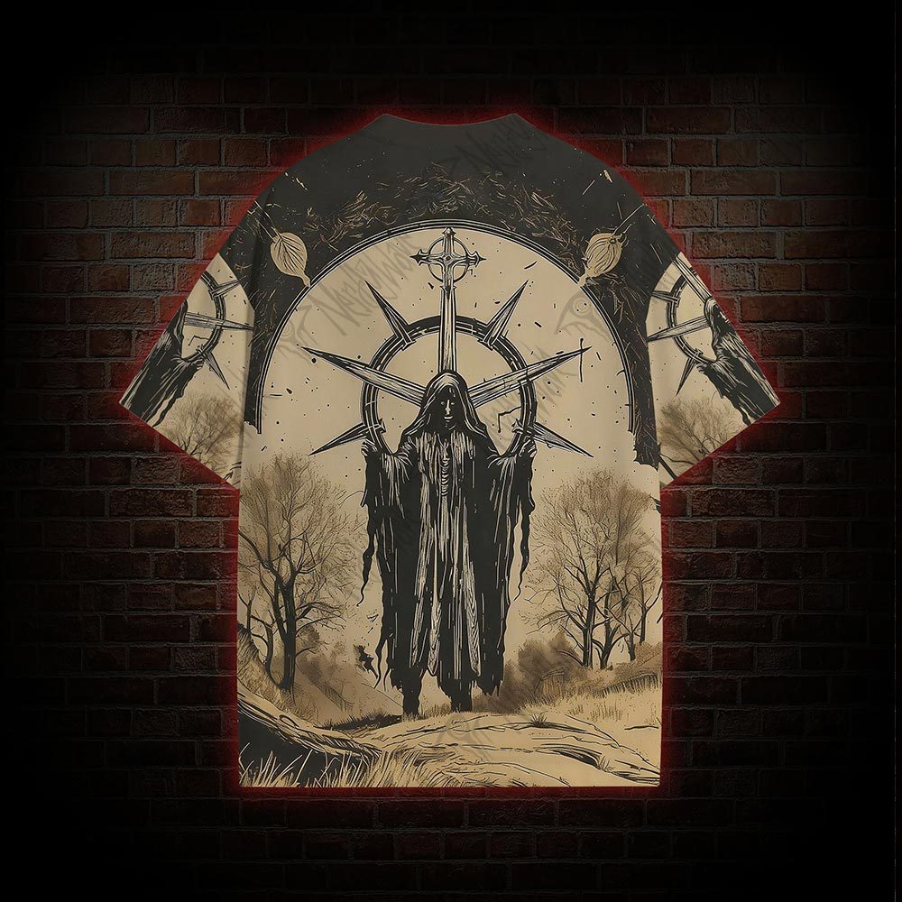 Death in Cloak Tarot Card Graphic T-shirt