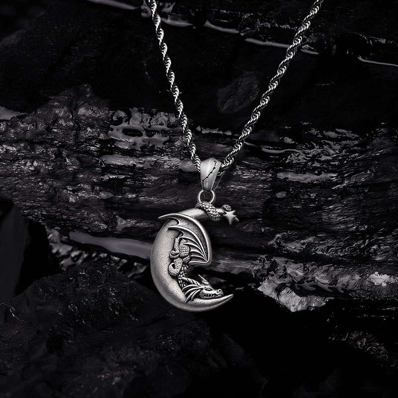Crescent Wyrm Sculptural Necklace
