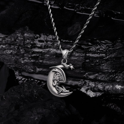 Crescent Wyrm Sculptural Necklace