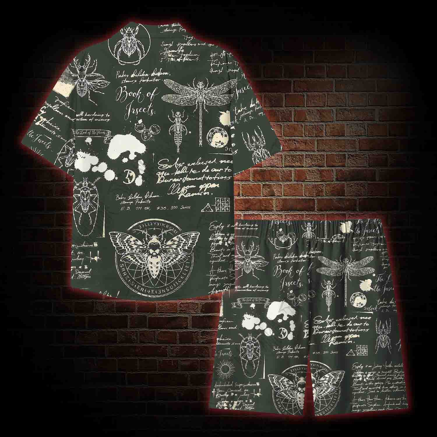 Retro Insects Lightweight Hawaiian Shirt