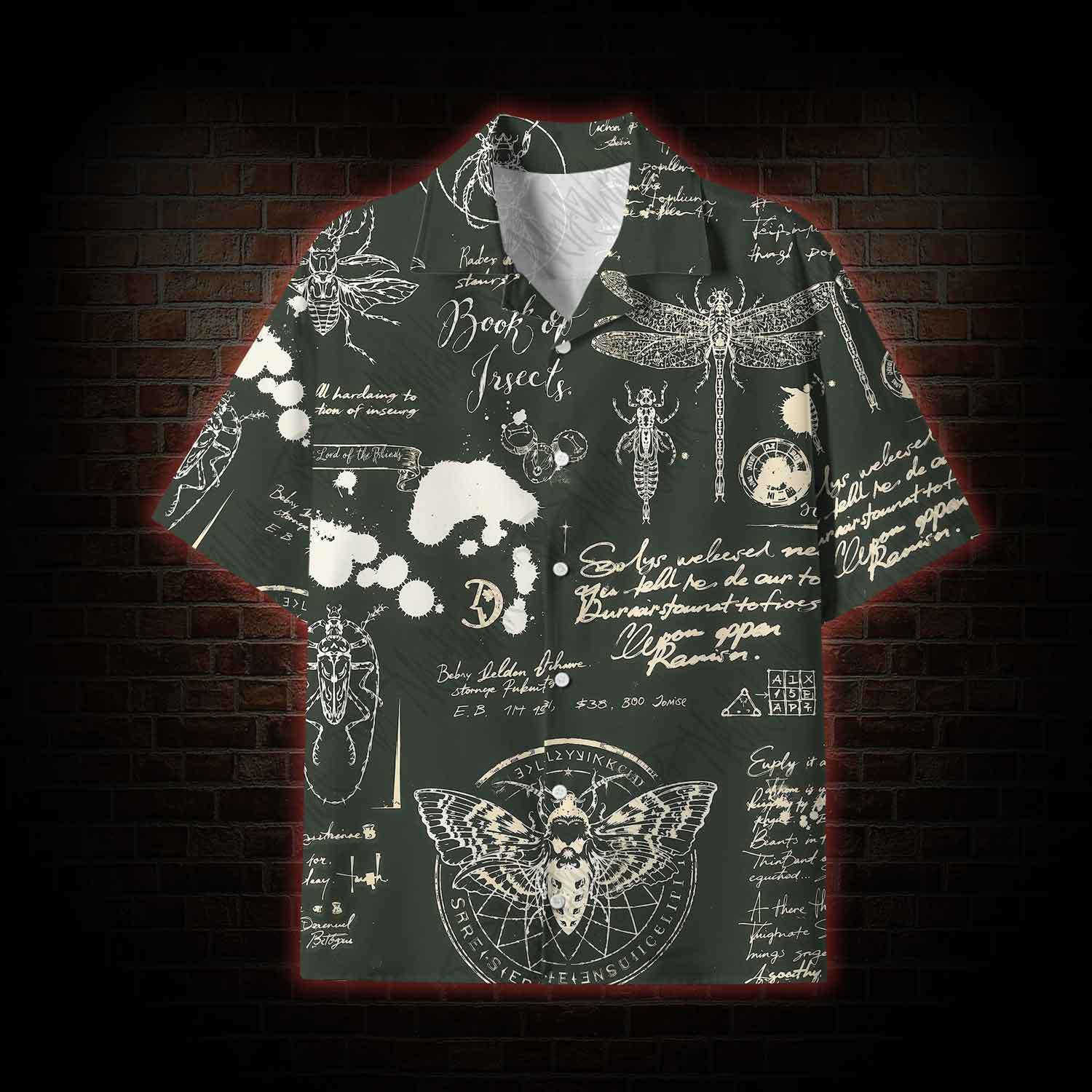 Retro Insects Lightweight Hawaiian Shirt