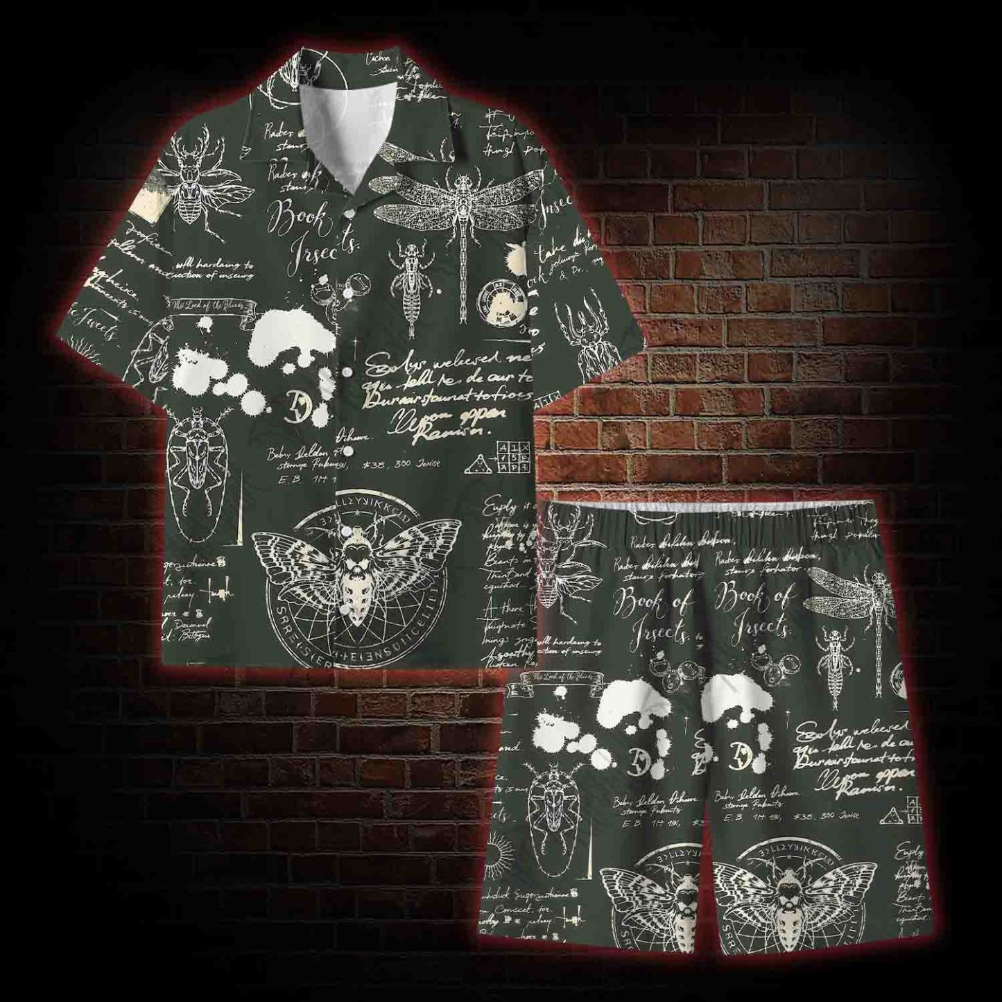 Retro Insects Lightweight Hawaiian Shirt