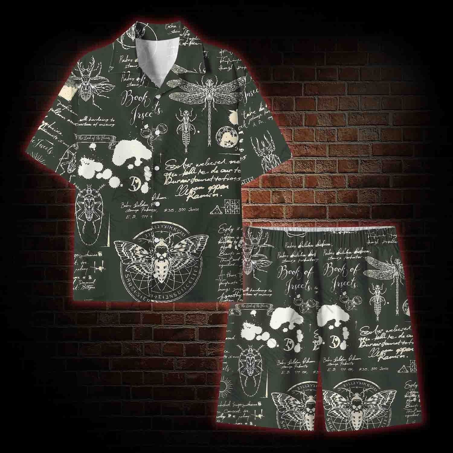 Retro Insects Lightweight Hawaiian Shirt