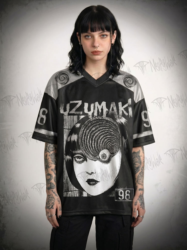Vintage Horror Eyeball Oversized Jersey