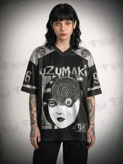 Vintage Horror Eyeball Oversized Jersey