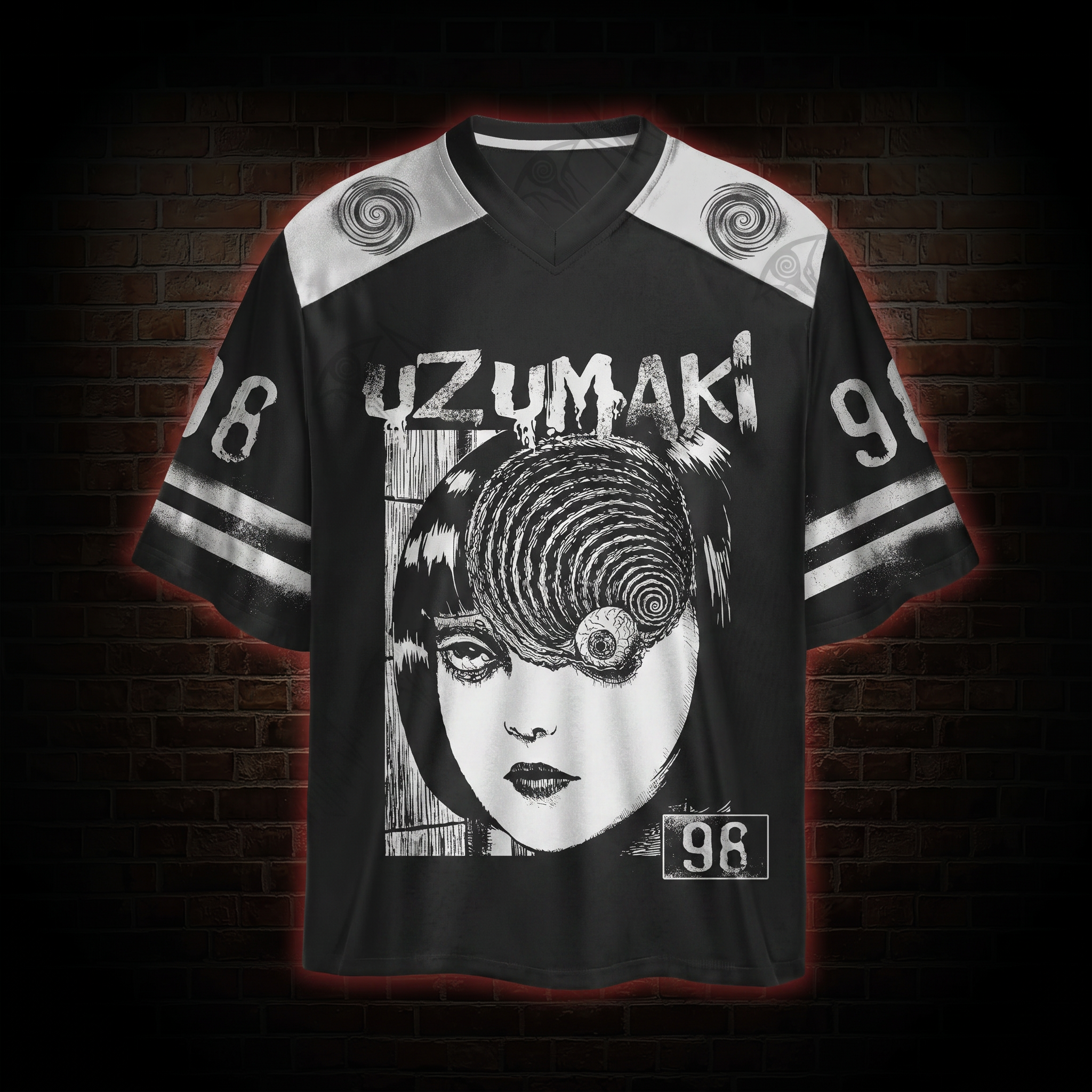 Vintage Horror Eyeball Oversized Jersey