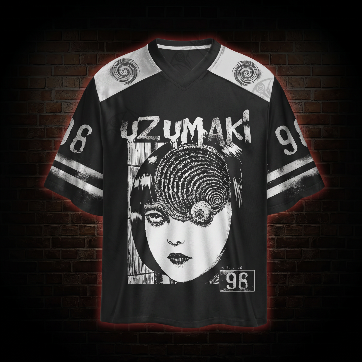 Vintage Horror Eyeball Oversized Jersey