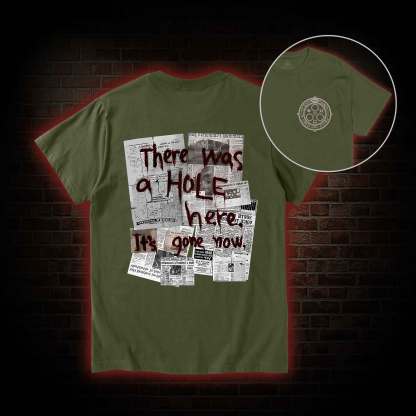 There Was a Hole Back Print T-Shirt