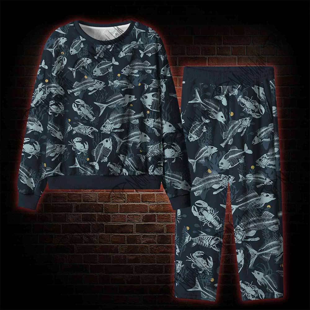 Deep sea fish bones Cozy Pajama Sets
