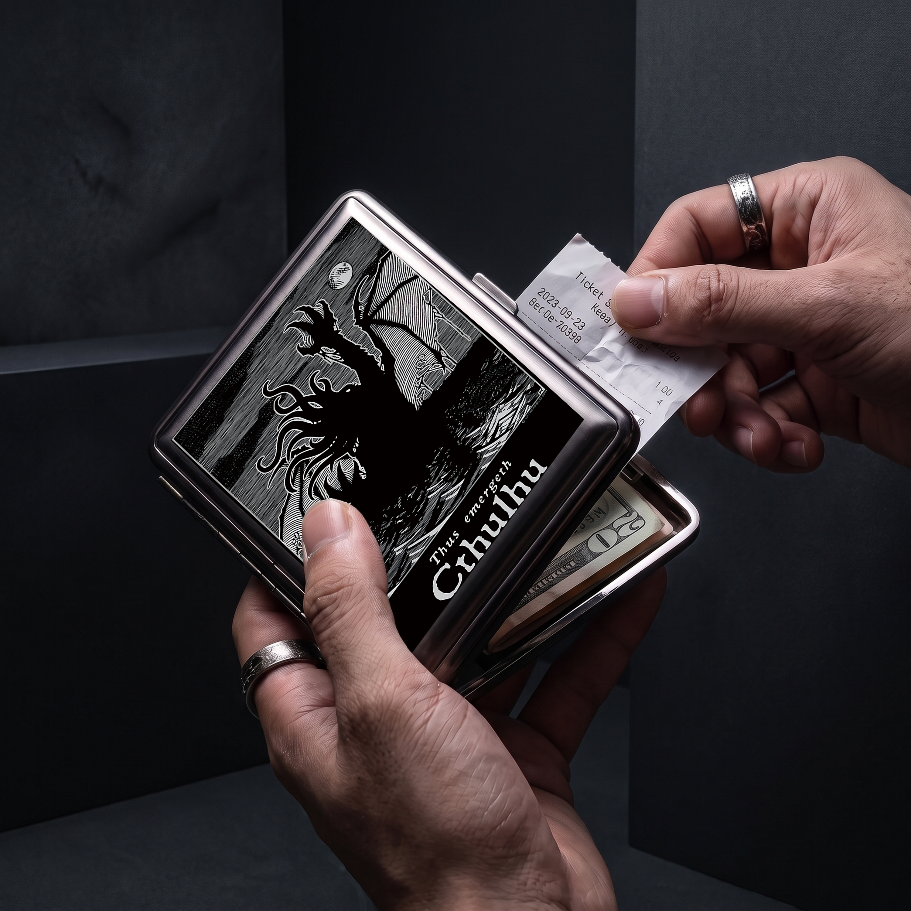 Thus Emergeth Cthulhu Compressed Cigarette Box