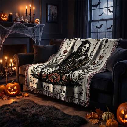 Not Today Woven Throw Blanket