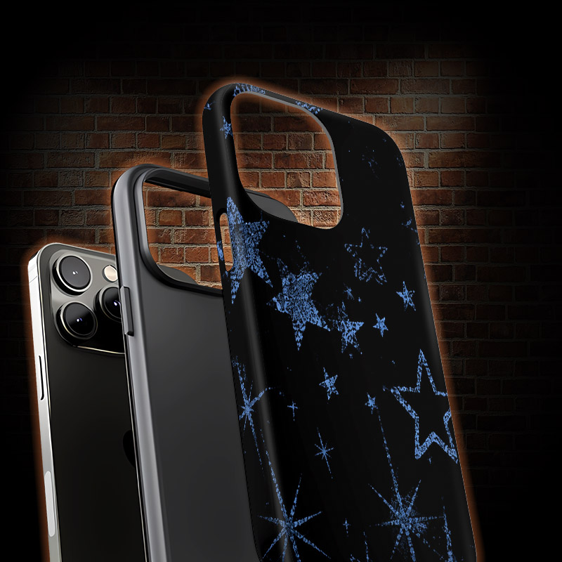 Grunge Black Star Phone Case