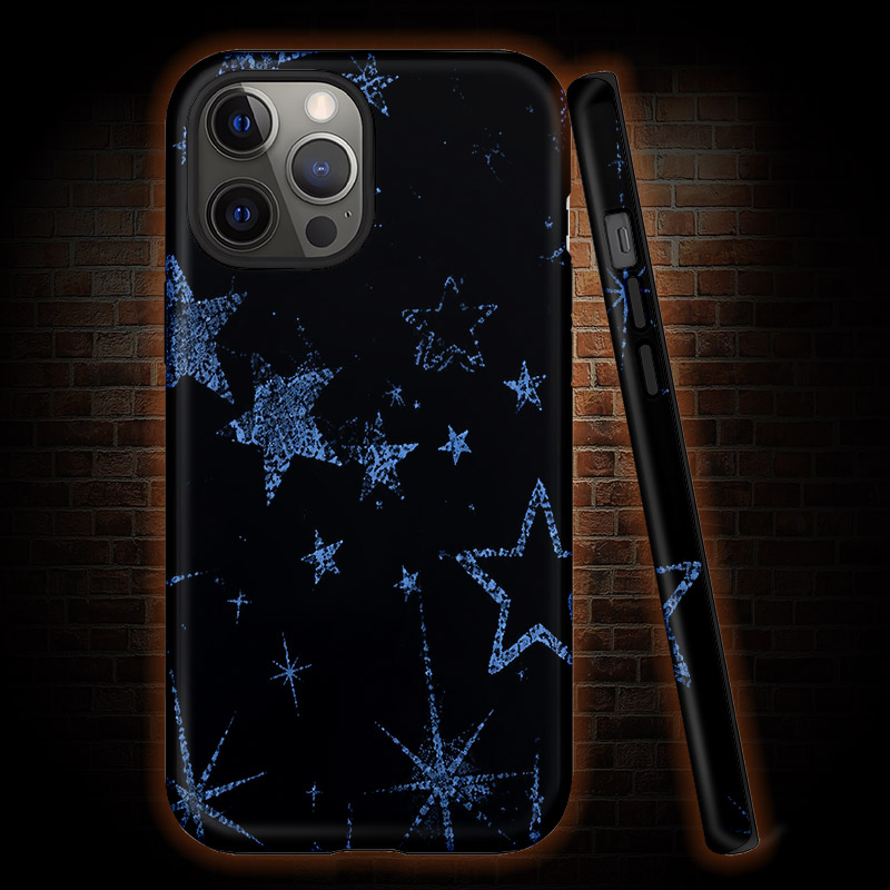 Grunge Black Star Phone Case