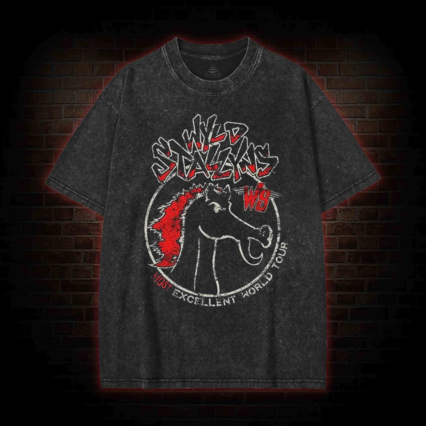 Wild Stallyns will Save the World Washed T-shirt